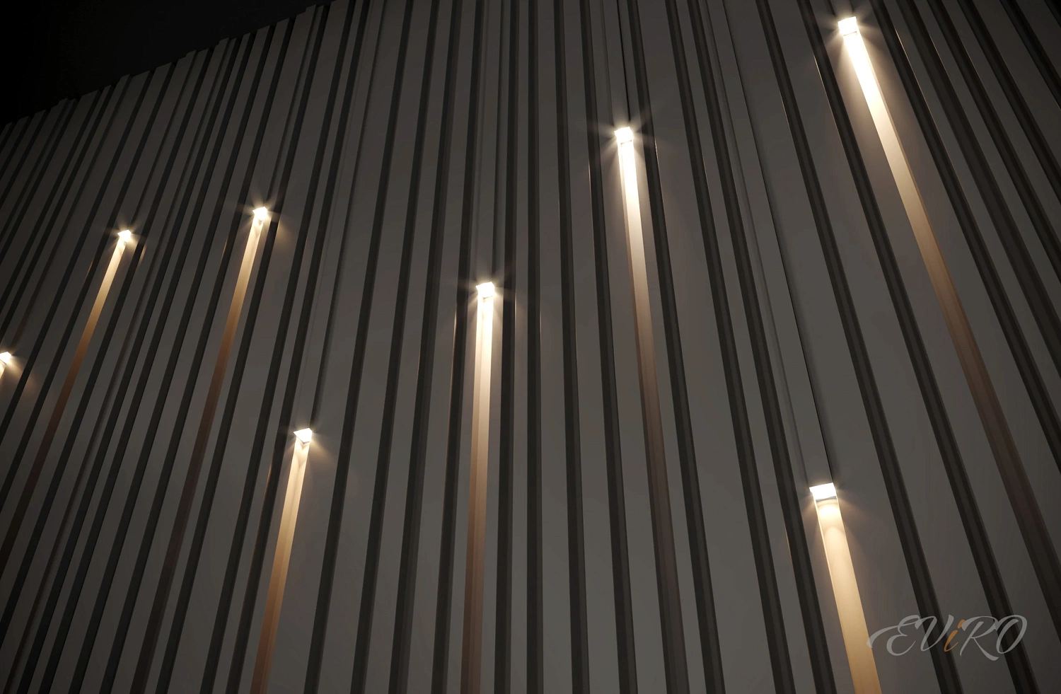 Гипсовая 3D панель EViRO Barcode + LED